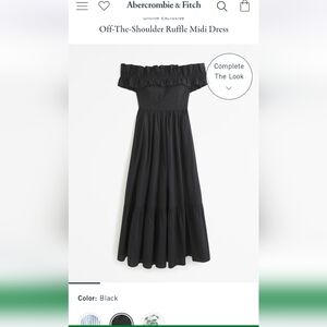 Abercrombie Off the Shoulder Ruffle Midi Dress (yellow)